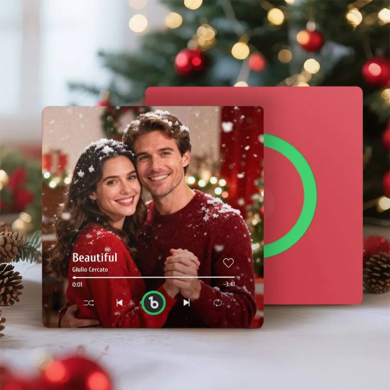 Customized Romantic Singing Refrigerator Magnet – Christmas Edition