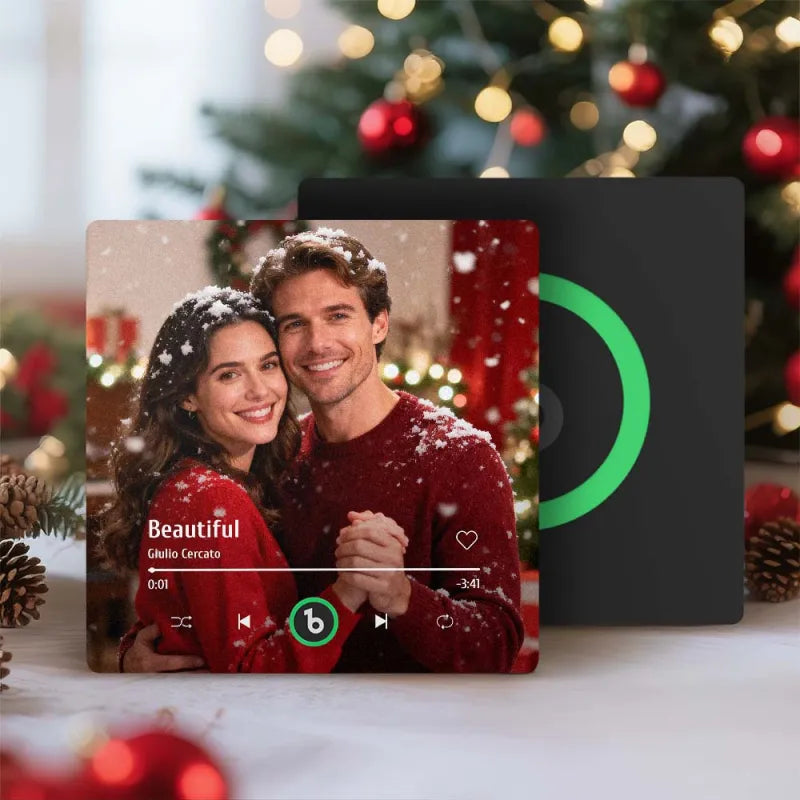 Customized Romantic Singing Refrigerator Magnet – Christmas Edition