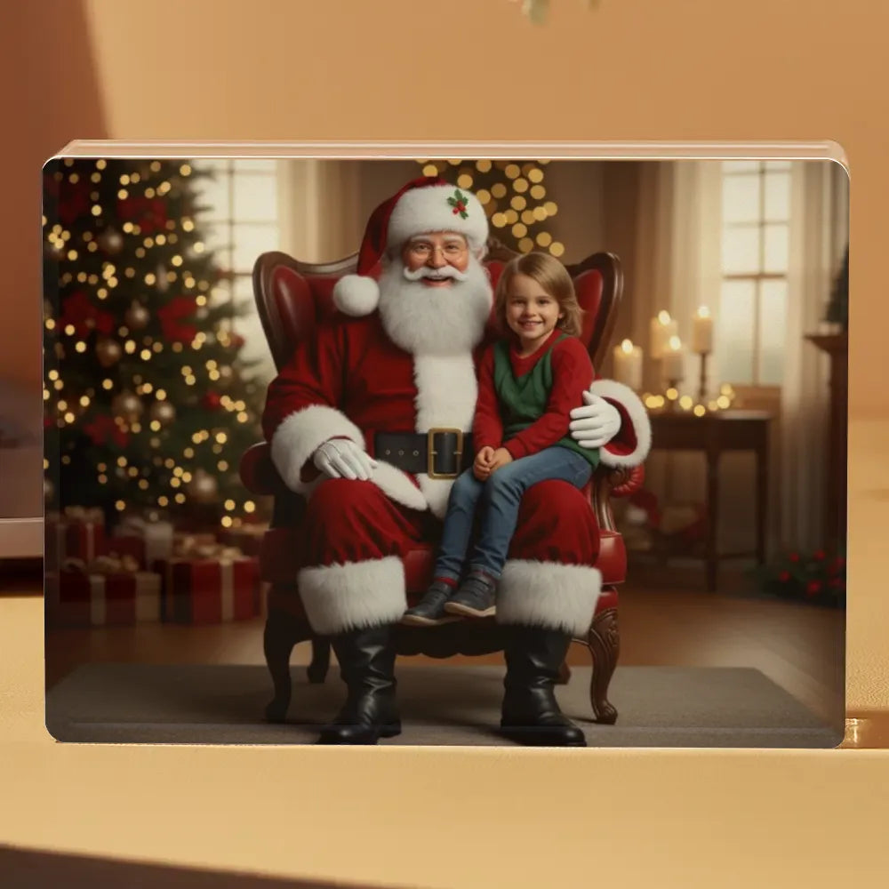 Personalized Thick Acrylic Ornament | Custom Christmas Photo Gift