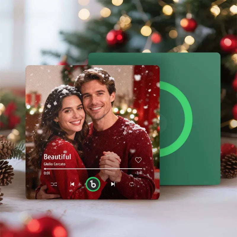 Customized Romantic Singing Refrigerator Magnet – Christmas Edition