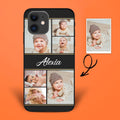 Custom 6-Photo iPhone Case Personalized iPhone 12/13 Case With Text