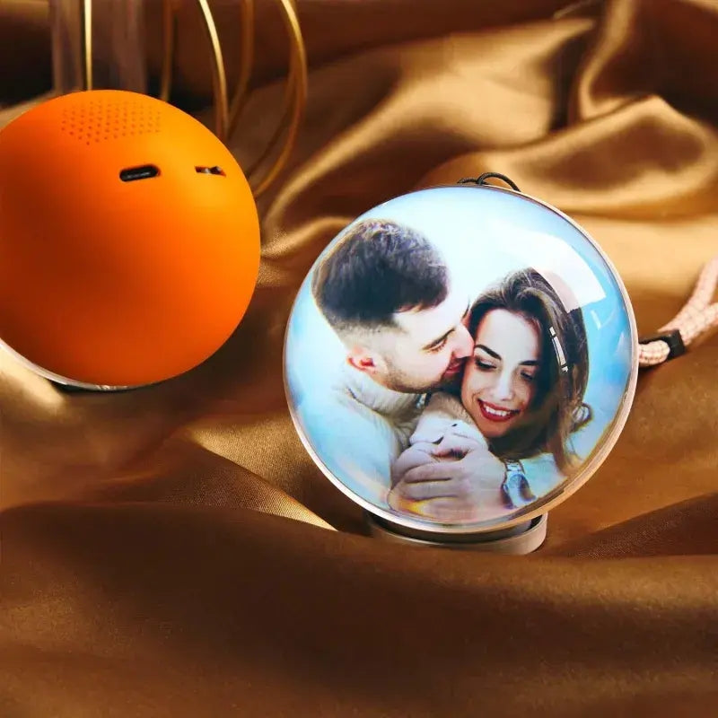 WiFi Version Mobile App Direct Video & Photo Transfer Playable Glass Globe Christmas Gift Birthday Gift (Production time: 10-20 days)
